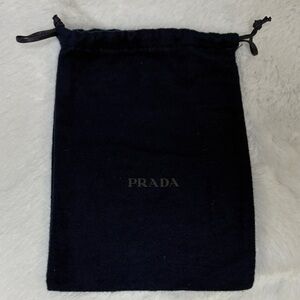 Prada Navy Drawstring Pouch